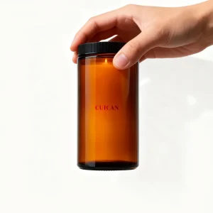 500ml 1000ml 1200ml Factory Amber Glass Candle Jars Custom Label Empty Container With Gift Box for Candle Packaging