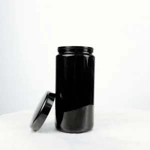 500ml 100ml Opaque Original Color Premium Cylindrical Black Amethyst Glass Jar with Bakelite Cover Lid