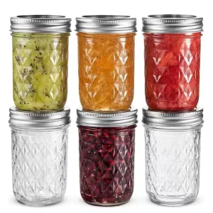500ml 16oz Glass Mason Canning Jar with Screw Metal Lid for Jam and Food