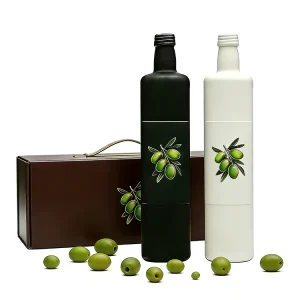 500ml 250ml 750ml Matte White Black Olive Oil Glass Bottle Custom Logo Round Square Camellia Oil Walnut Oil Edible Glass Bottle
