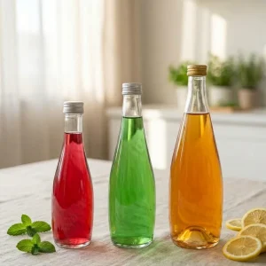 500ml 520g Unique Drop Shape Clear Glass Bottle Food Grade Empty Bottle for Water Wine Liquor Home Brewing