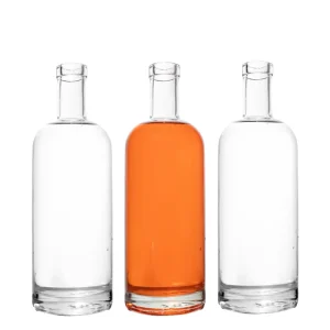 500ml 700ml 750ml Flint Cylinder Glass Bottle for Spirits Liquor Gin Vodka Brandy Whisky