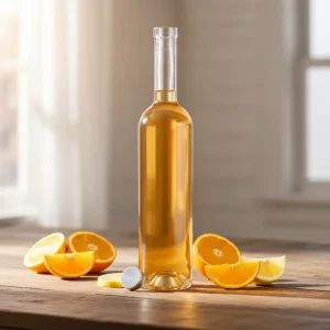500ml 700ml 750ml Round Glass Liquor Bottle for Vodka Gin and Rum with Cork