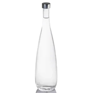 500ml 700ml Clear Round Frosted Glass Beverage Bottles with Screw Cap