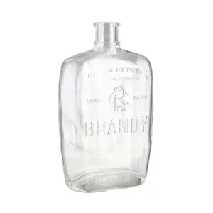 500ml 750ml Customizable Square Glass Bottle for Wine Vodka Tequila Brandy and Whiskey Empty Glass Bottle with Lid