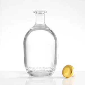 500ml 750ml Glass Bottle High Quality Vodka Whisky Brandy Gin Glass Wine Bottle Liquor Bottles with Cork