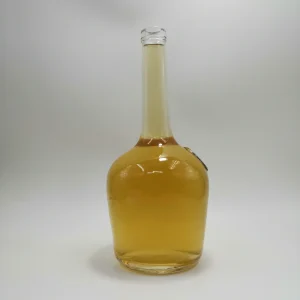 500ml 750ml Long Neck Round Glass Liquor Bottle with Lid