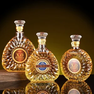 500ml/750ml Square Glass Spirits Bottle with Cork for Whiskey Tequila Gin and Brandy