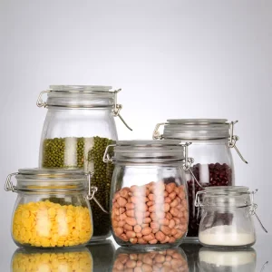 500ml 850ml 1000ml Airtight Food Storage Glass Container Glass Jar With Swing Top