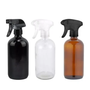500ml Black or Amber Glass Cleaning Spray Bottle with Trigger Sprayer
