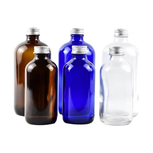 500ml Boston Round Glass Bottle for Tequila Sugar Cane Beverage Juice Ferment with Screw Black Lid