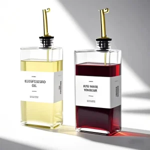 500ml Clear Glass Oil Bottle with Custom Color for Kitchen