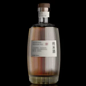 500ml Custom Label Embossed Glass Bottle for Liquor Fruit Wine Ice Wine Vodka Rum Whiskey Juice and Tequila with Cork