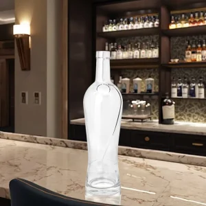 500ml Electroplated Glass Liquor Bottle for Vodka and Brandy with Cap Seal