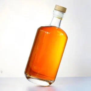 500ml Empty Clear Glass Liquor Bottle for Vodka Brandy Whiskey Gin and Tequila