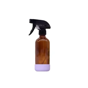 500ml Glass Boston Round Refillable 16oz Containers Room Glass Spray Bottle Glass with Silicone Sleeve Protection