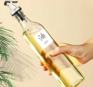 500ml Glass Oil Bottle Dark Green Olive Oil Dispenser Glass Bottle for Soy Sauce and Vinegar
