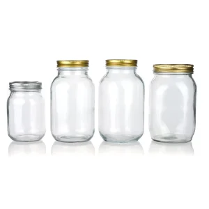 500ml Glass Storage Jars with Aluminum Lids Country-Style Canned Jam Bottles