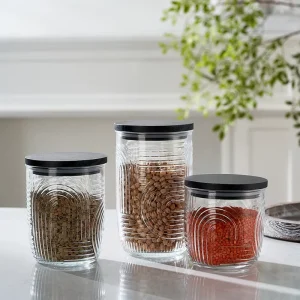 500ml Glass Storage Jars with Lids for Candy and Spices