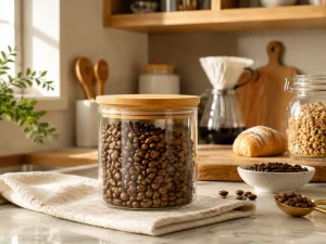 500ml High Borosilicate Glass Food Storage Jars Bamboo Wooden Lids Moisture Proof Coffee Canisters Dishwasher Safe Multi purpose