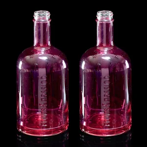 500ml Liquor Vodka Tequila Round Pink Plastic Cap Bottle