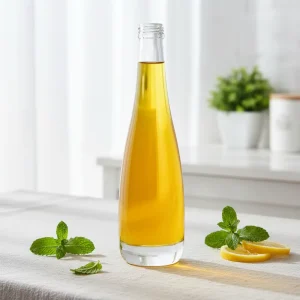 500ml Long Neck Tapered Glass Bottle Creative Clear Juice Beverage Bottle Elegant Sparkling Wine Soda Glass Jar with Lid