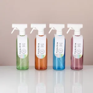 500ml Round Glass Spray Bottle With White Trigger Nozzle for Homemade Surface Cleaner Liquid Household Daily Sanitizing