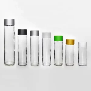 500ml Tall Thin Round Glass Juice Bottle with Plastic Cap for Noni and Apple Juice Drinks