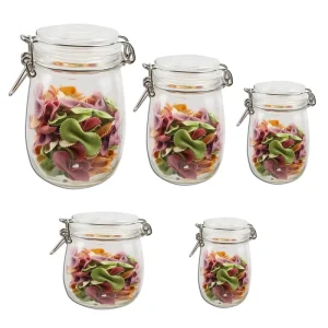 500ml Wide Mouth Glass Weck Canning Jars with Clip & Glass Lid