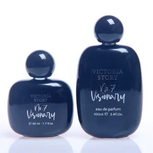 50ML 100ML Eco friendly Recyclable Perfume Spray Glass Bottle with Pump Sprayer Screen Printing Custom Logo Flat Bottle