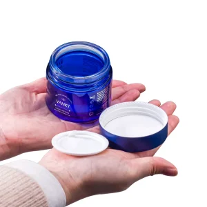 50g Blue Glass Cosmetic Packaging Set for Face Cream