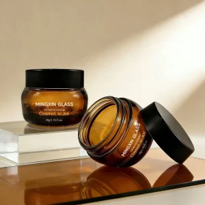 50g Empty Wide-Mouth Cosmetic Glass Jar with Lid, Manufacturer