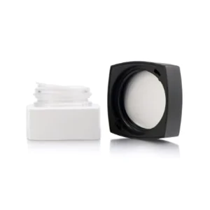 50g Square Clear Glass Face Cream Jar for Skincare Cosmetic Packaging