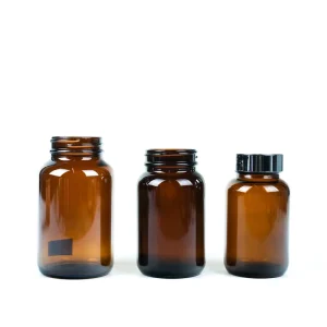 50ml 100ml 150ml 200ml Amber Glass Capsule Bottle and Pill Spray Bottle for Supplement Pills