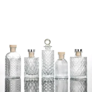 50ml 100ml 150ml 200ml Clear Flint Glass Home Perfume Bottle for Reed Diffuser