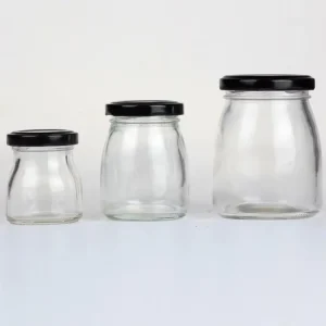 50ml 100ml 150ml 200ml Round Glass Dessert, Pudding, Jelly, and Yogurt Jars with Lids