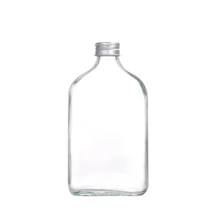 50ml 100ml 200ml 250ml 350ml 500ml Transparent Flat-Shape Small-Mouth Cold Brew Coffee Juice Glass Bottle for Beverage