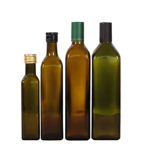 50ml 100ml 250ml 500ml 750ml 1000ml Clear Brown or Green Cooking Olive Oil Glass Bottles with Screw Caps