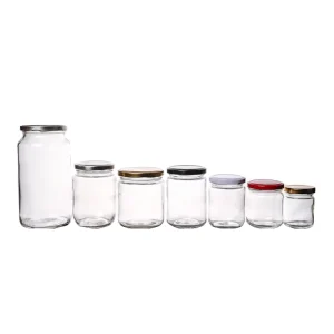 50ml 100ml 250ml Customized clear Round square Food Storage Glass Jars With Lids