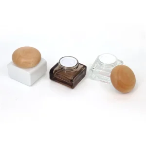 50ml 100ml Amber White Round Shoulder Glass Cosmetic Jar and Spray Bottle