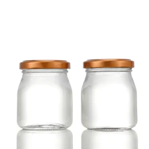50ml 120ml 200ml Food-Grade Glass Jars with Metal Screw Lid for Baby Food Bird Nest and Beverages BPA/PVC-Free