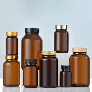 50ml 150ml 200ml Pharmacy Pharmaceutical Health Care Vitamin Capsule Glass Container Medicine Pill Bottle Packaging