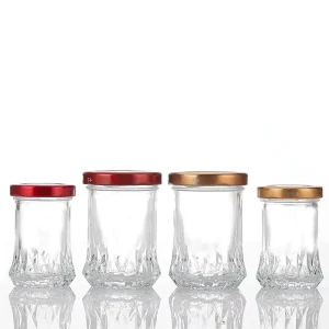 50ml 75ml 100ml Clear Empty Bird Nest Packing Glass Jars with Lids for Honey Jam Caviar Food Storage