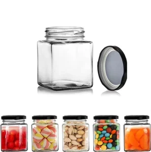 50ml 80ml 100ml 150ml 200ml 280ml 380ml 500ml 730ml Square Glass Storage Containers Square Spice Glass Jars Low Price