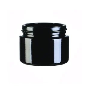 50ml Black Cosmetic Glass Jar