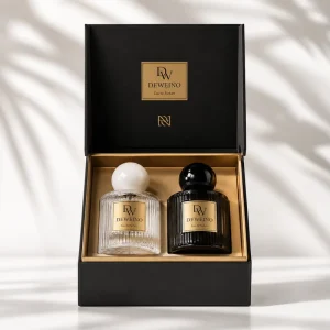 50ml Black Glass Perfume Bottle with Easy Crimp