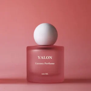 50ml Custom logo Round Luxury White matte Black frost Glass Perfume Spray Bottle with Round Ball Cap