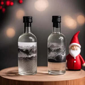 50ml Embossed Cylinder Miniature Whiskey Vodka Gin Rum Liquor Glass Bottle with Screw Cap