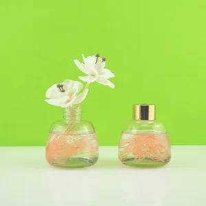 50ml Empty Cosmetic Perfume Glass Bottle with Flower