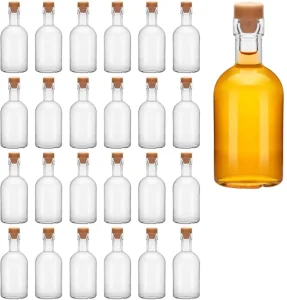 50ml Glass Liquor Bottles with Aluminium Screw Cap Hot Stamping Surface Reusable for Wine Vodka Gin Rum Tequila Whisky